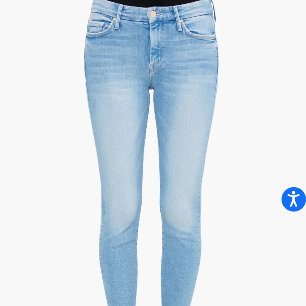 MOTHER the looker cropped skinny jeans in Swimming Pool Sunday  *limited edition